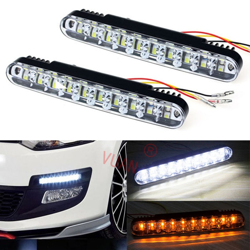 자동차 스타일링 DC 12V 30 LED 자동차 주간 러닝 라이트 DRL 일광 램프와 차례 조명 안개 빛 Led 스트립 일광